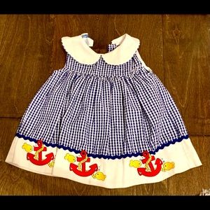 Samara 2T gingham anchor dress
